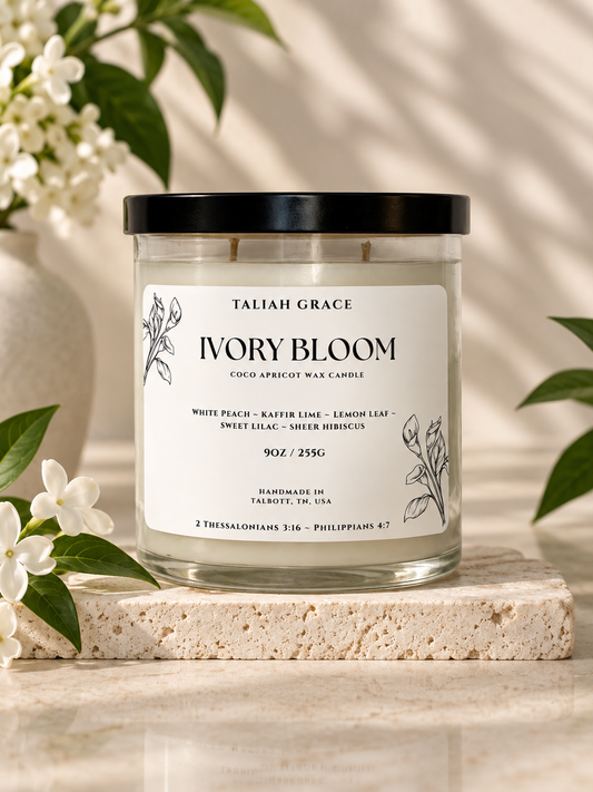 Ivory Bloom Candle