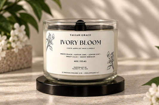 Ivory Bloom Candle