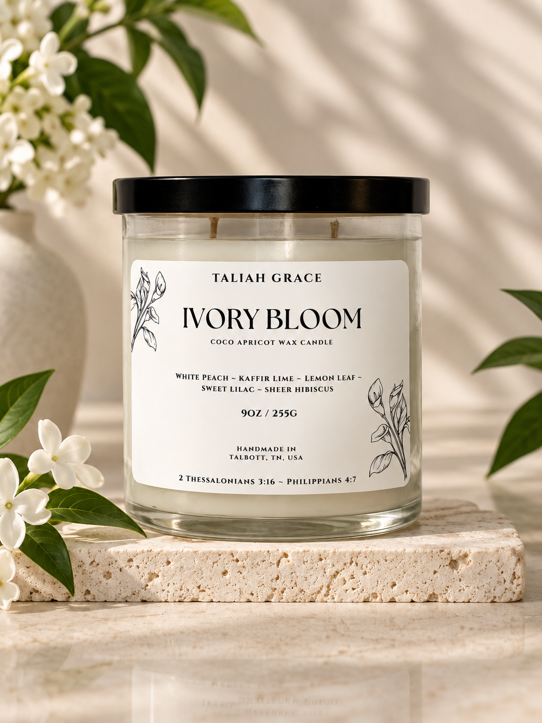 Ivory Bloom Candle