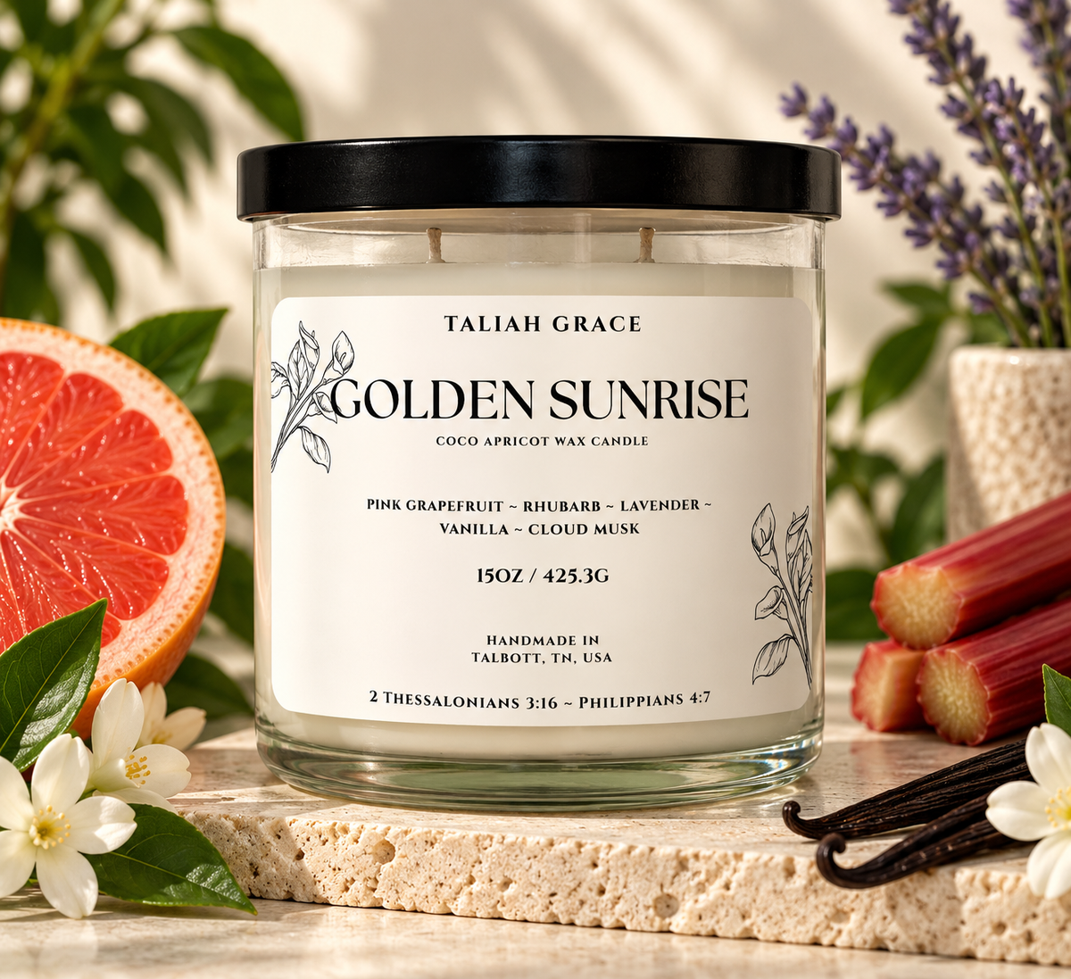 Golden Sunrise Candle